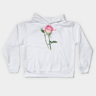 Watercolor roses buds Kids Hoodie